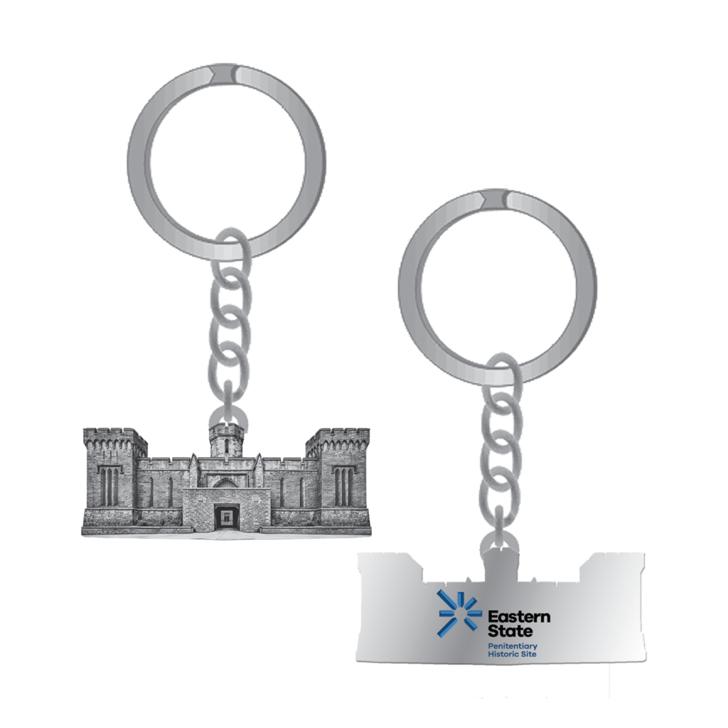 Keychain Sculpted Eastern State Penitentiary Building Facade