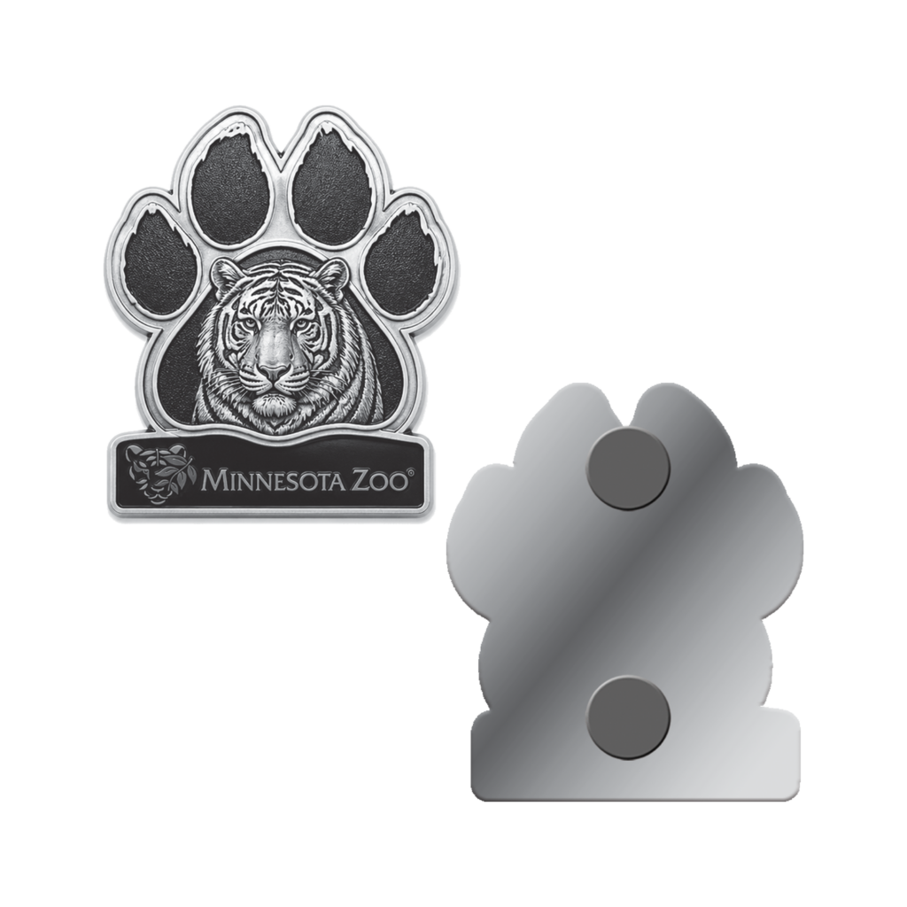 Magnet Metal Infill Tiger Paw Textured Minnesota Zoo